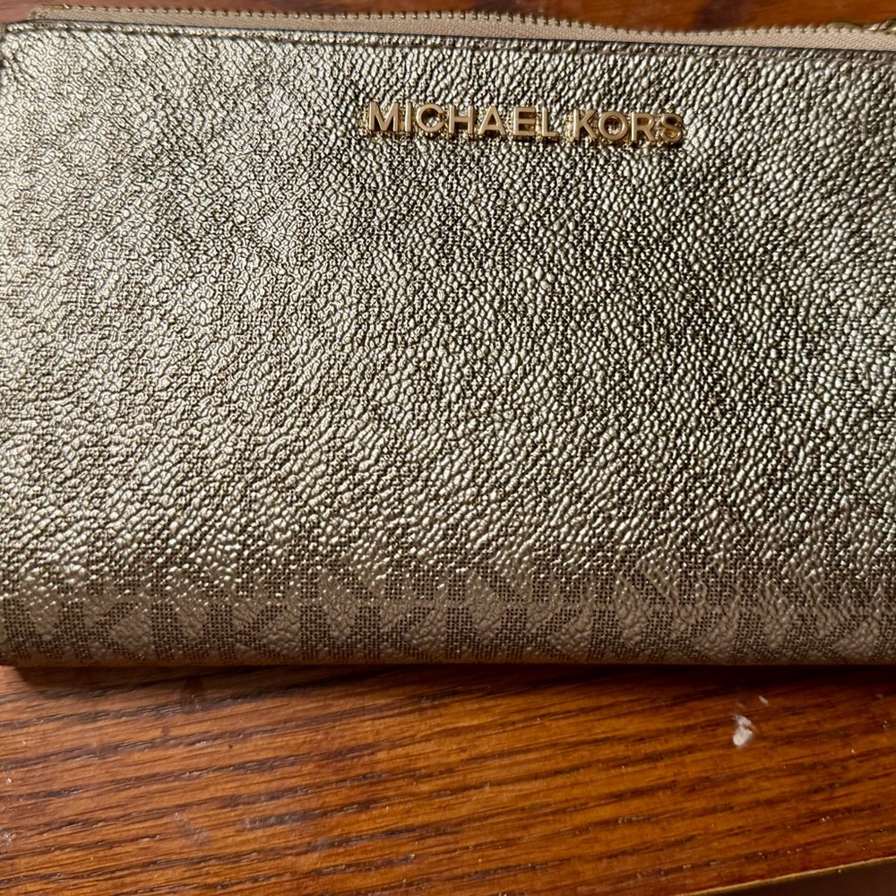 Michael Kors Gold Clutch